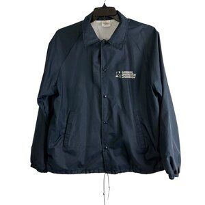 Auburn Sportswear Vintage Mens Jacket Large Blue Louisiana Assoc Principals USA